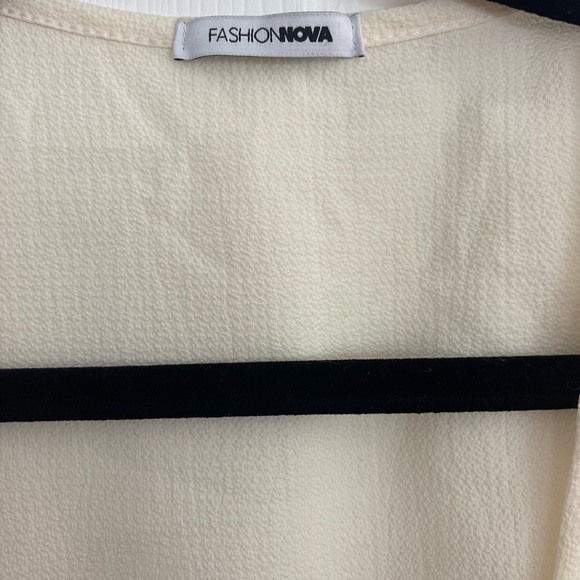 Cream Wrap Fashion Nova Long Sleeve - Picture 3 of 4